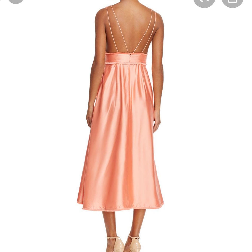 La Maison Talulah v-neck midi Coral dress - xs - Picture 2 of 8
